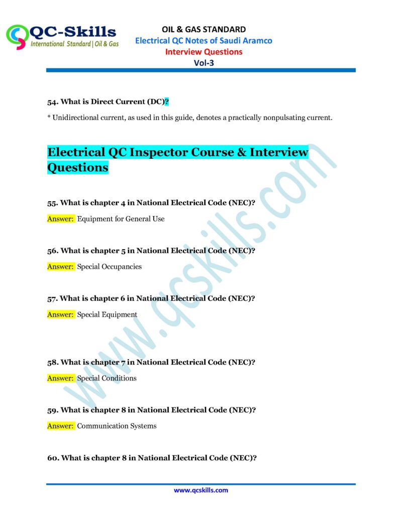 Electrical QC Notes of Saudi Aramco Qualification Guideline Vol 3 - Image 2