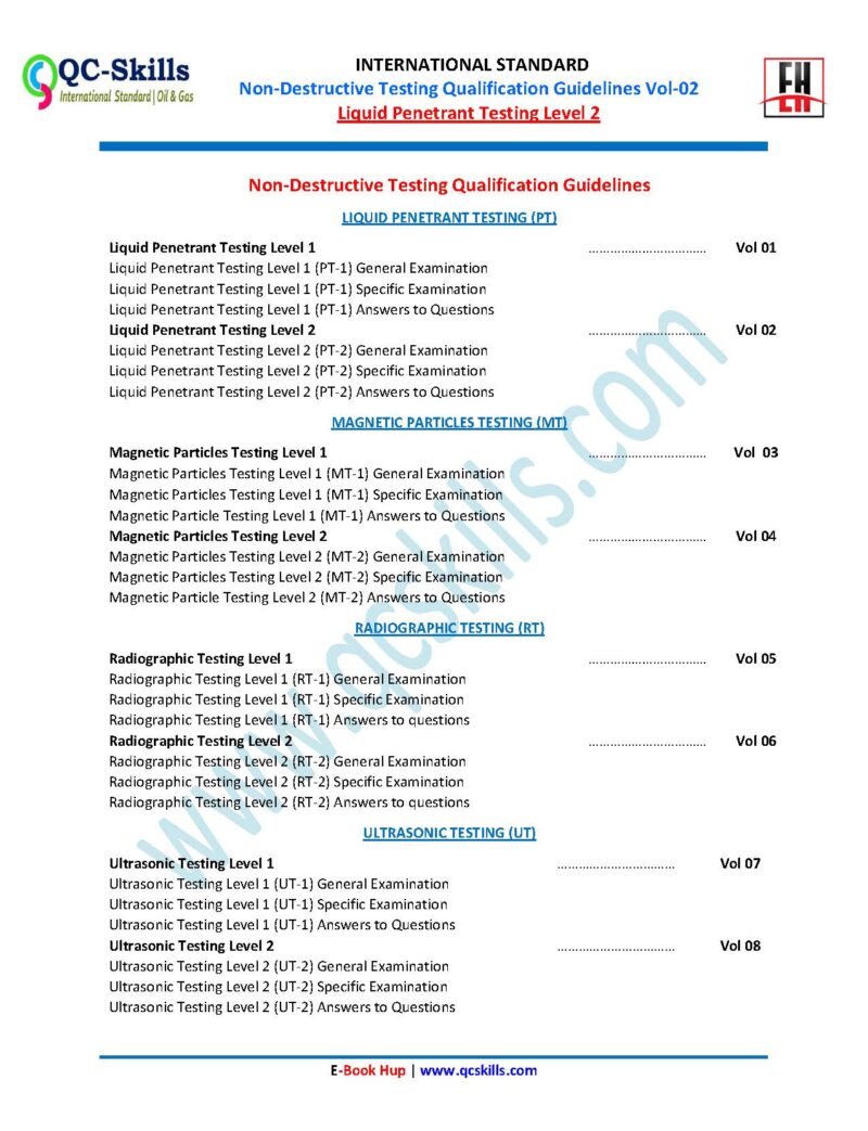 NDT - Liquid Penetrant Testing Level 2 Vol-02 | Interview Questions & Answer - Image 2