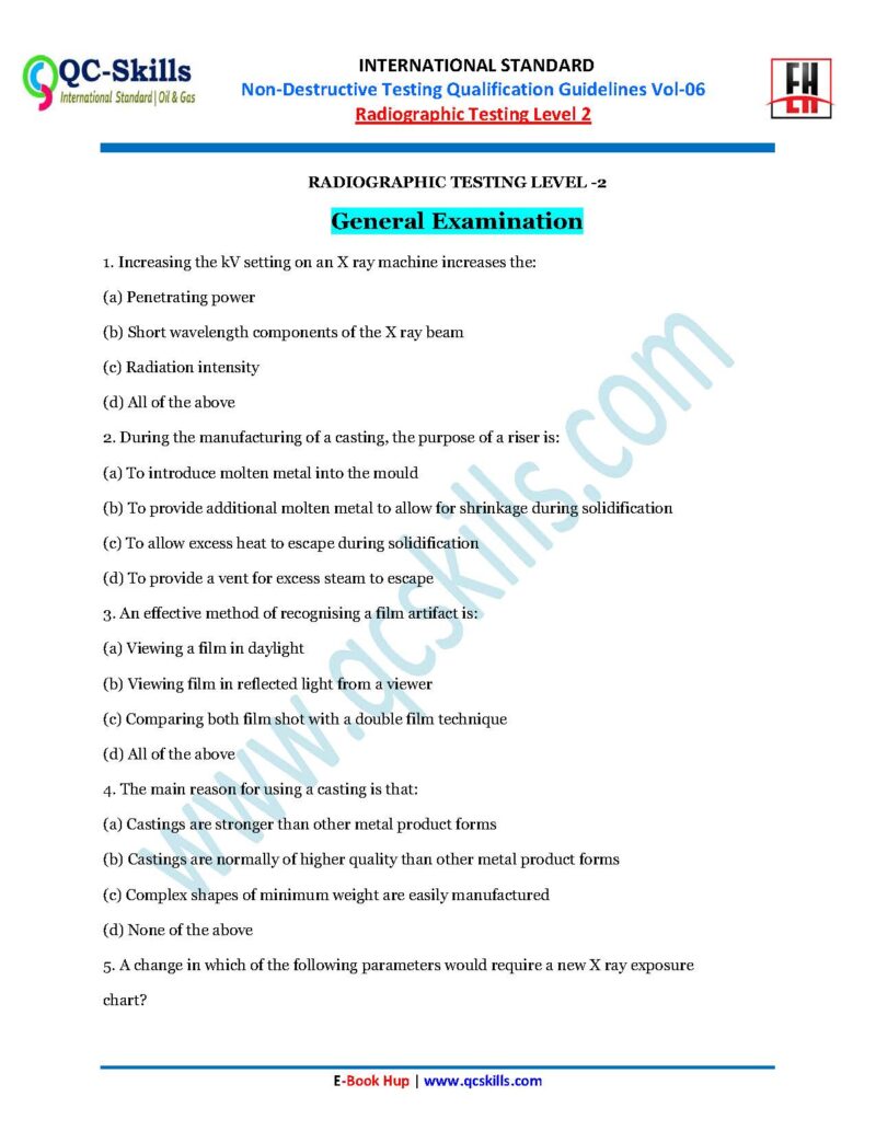 NDT, MCQ, Question & Answers, OIl & Gas, E-Books Mehcanical, Mehcanical Engineering, Oil & Gas Engineering, Mehcanical Engineering Interview Quistions,