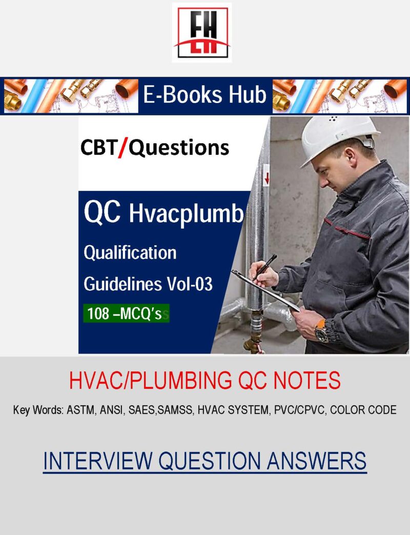 Interview Questions & Answers, Saudi Aramco,E-Books HVAC, E-Books, Oil & Gas Engineering, HVAC QC Questions & Answers, Computer Based Test (CBT),HVAC, PLUMBING, PLUMBING QC Questions & Answers, CBT Aramco Interview Questions,