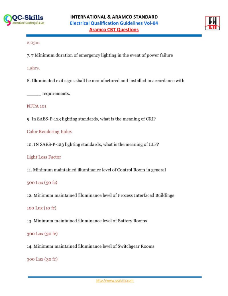 Electrical QC Notes of Saudi Aramco Qualification Guideline Vol-4 - Image 2