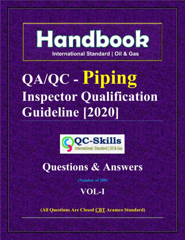 Piping, MCQ, Question & Answers, OIl & Gas, E-Books Piping, Oil & Gas Engineering, Piping QC Interview Quistions, QA/QC - Piping,