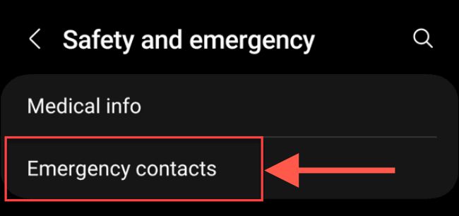 Select emergency contacts