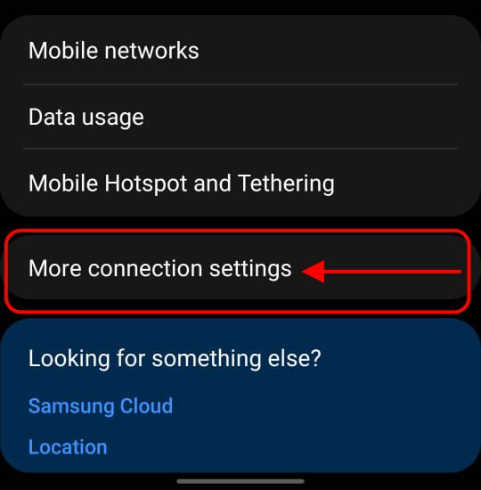 Configure Private DNS to Block Ads on Android: Click on More connection settings